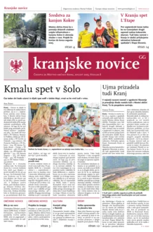 Kranjske novice Avgust 2023 naslovnica