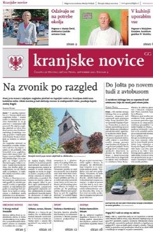 Kranjske novice September 2021 naslovnica