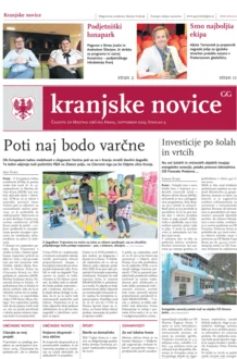 Kranjske novice September 2023 naslovnica