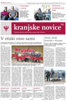 Kranjske novice Februar 2026 naslovnica