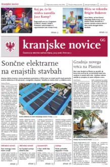 Kranjske novice Julij 2026 naslovnica