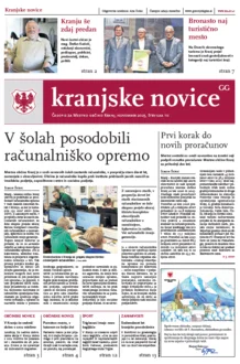 Kranjske novice November 2025 naslovnica