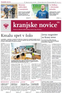 Kranjske novice Avgust 2025 naslovnica