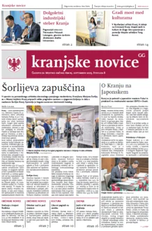 Kranjske novice September 2025 naslovnica
